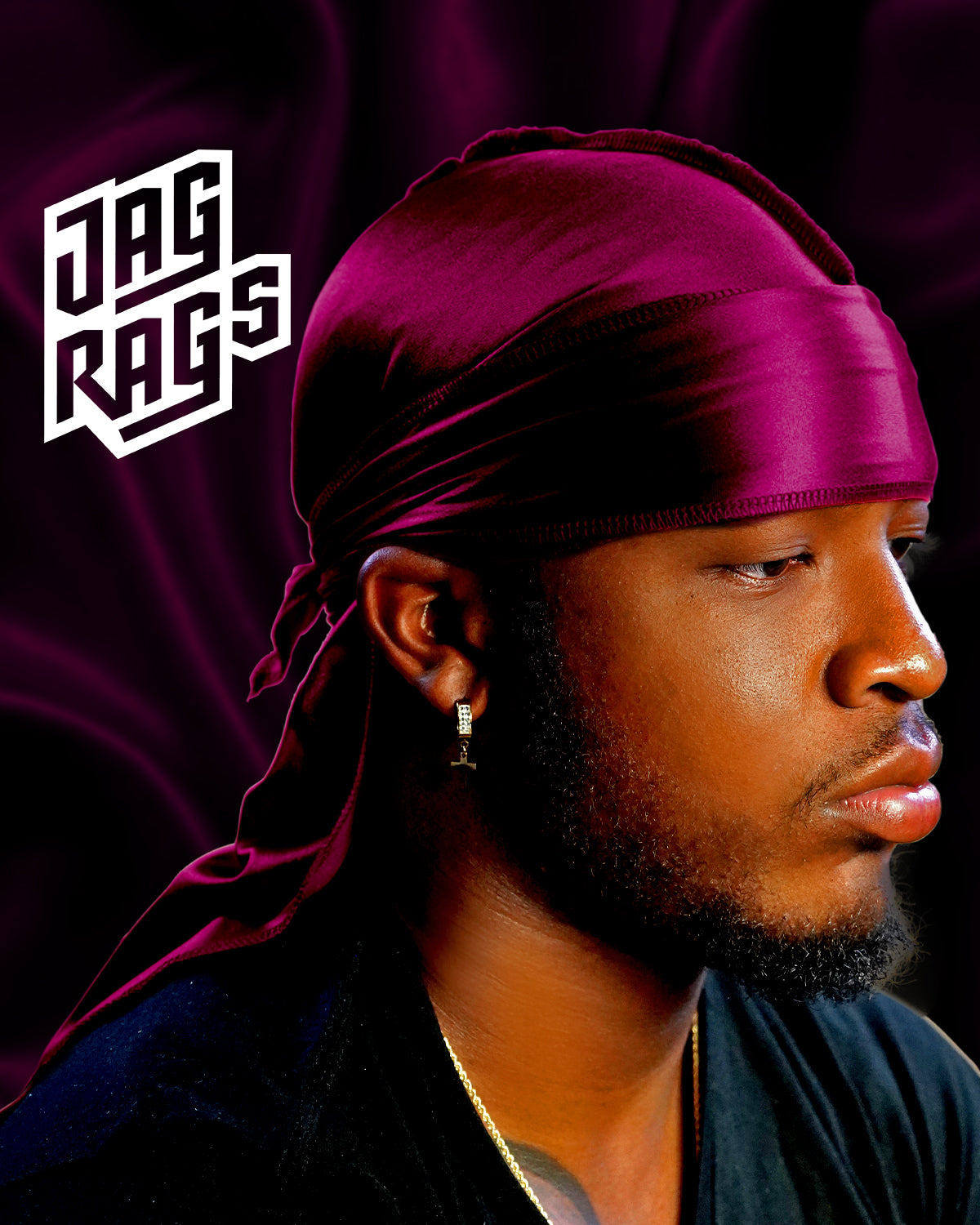 "Black Cherry" Stretchy Silky JagRag - shopjagrags