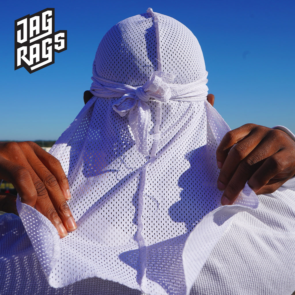 White Durag - Handmade 90's classic vintage style