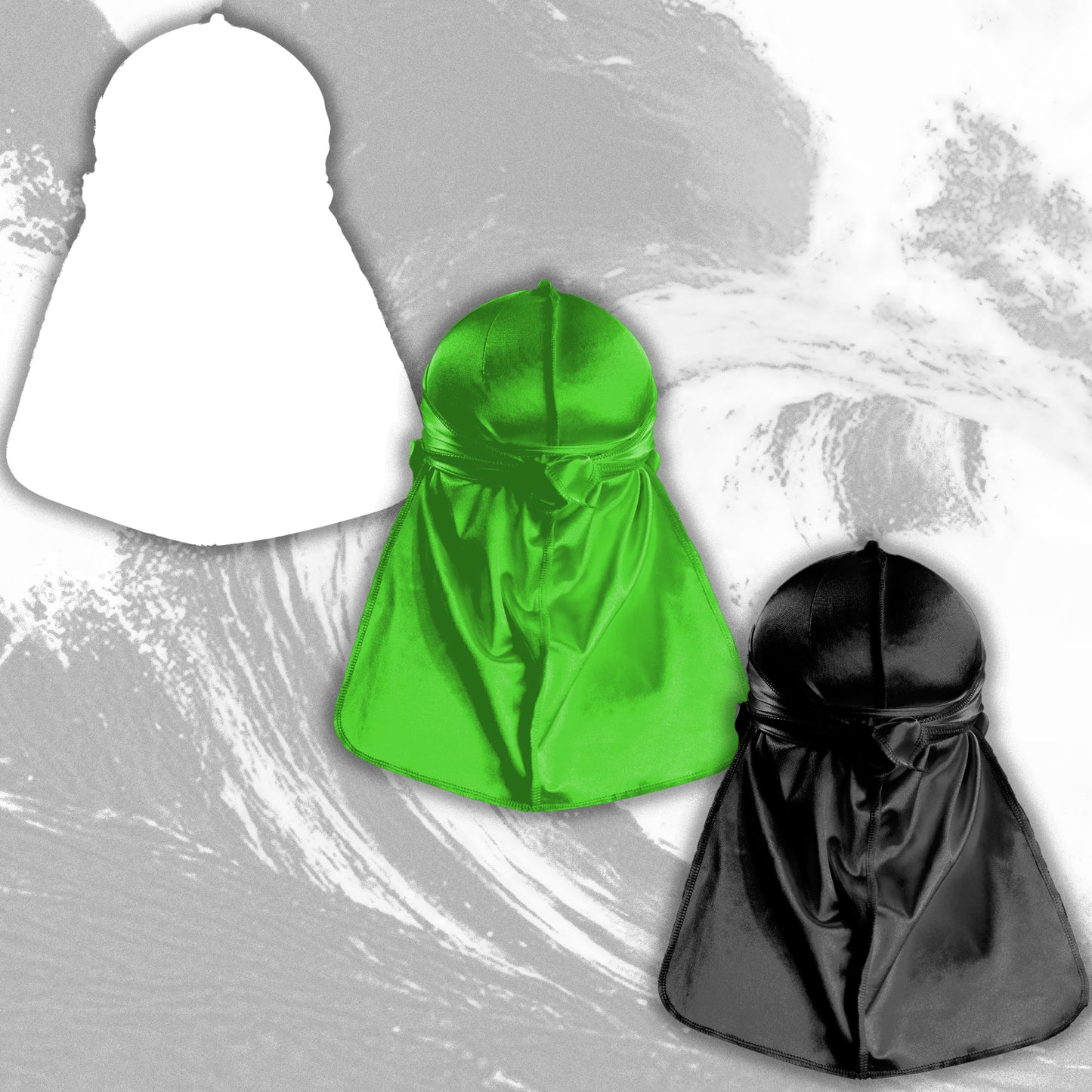 Premium Silk Durag Bundle Lime Green