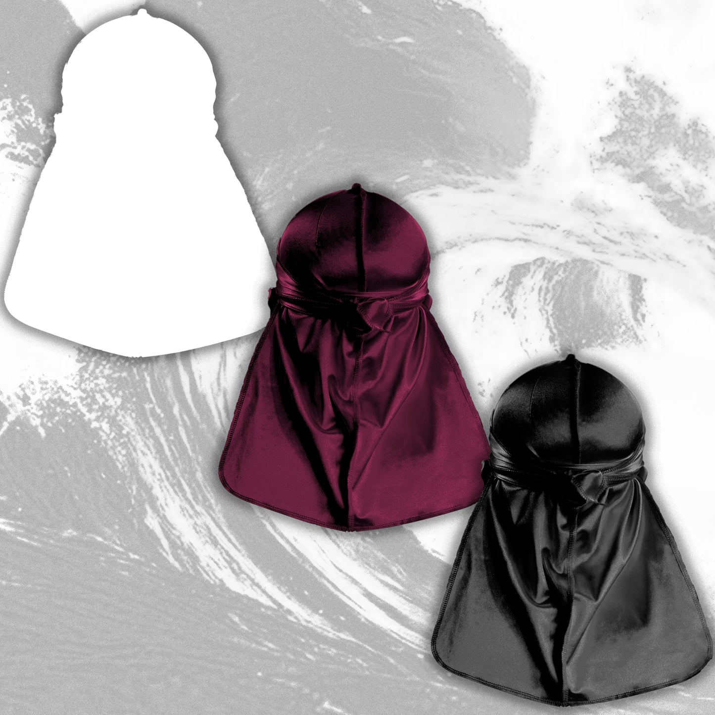 Premium Silk Durag Bundle Wine Red