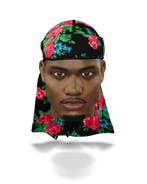 “Red Retro Roses” Ultra Wave Super Satin Silky Durag