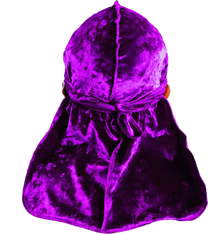 Premium Crushed Velvet Purple Durag