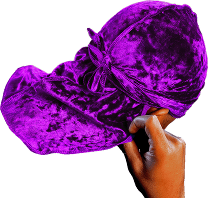 Premium Crushed Velvet Purple Durag
