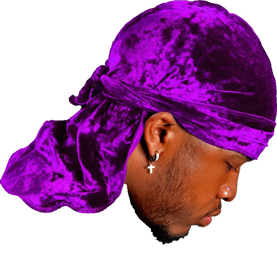 Premium Crushed Velvet Purple Durag