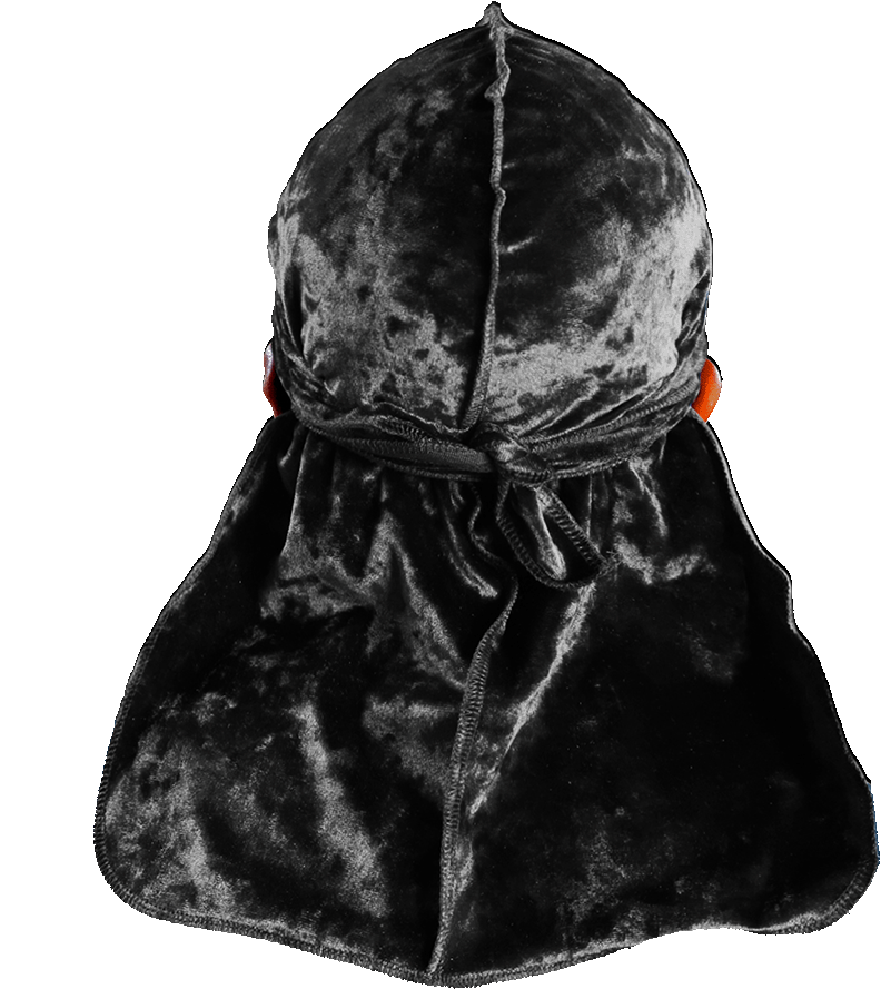 Premium Crushed Velvet Black Durag