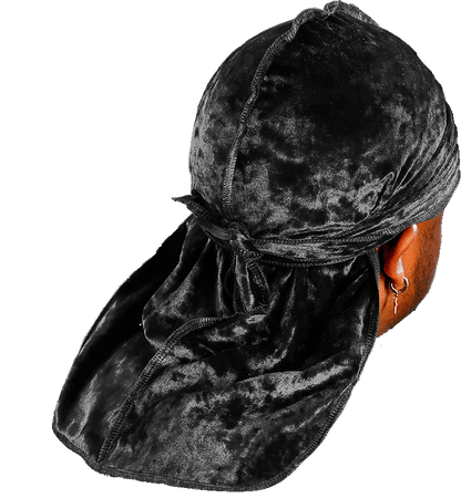 Premium Crushed Velvet Black Durag