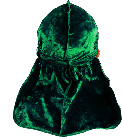 Premium Crushed Velvet Forest Green Durag