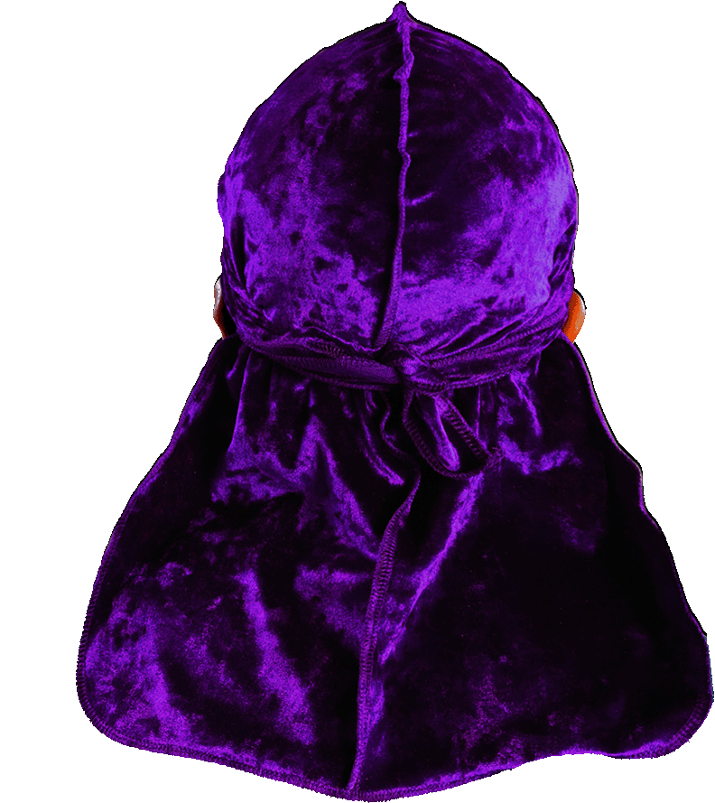Premium Crushed Velvet Concord Purple Durag