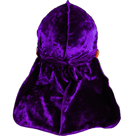Premium Crushed Velvet Concord Purple Durag