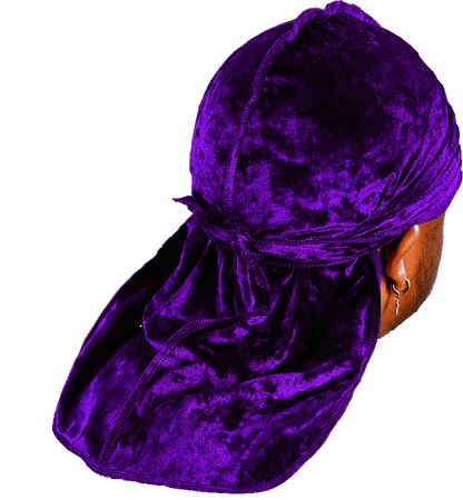 Premium Crushed Velvet Concord Purple Durag
