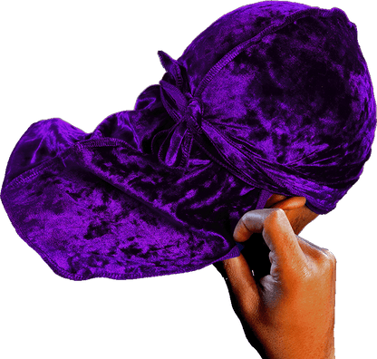 Premium Crushed Velvet Concord Purple Durag