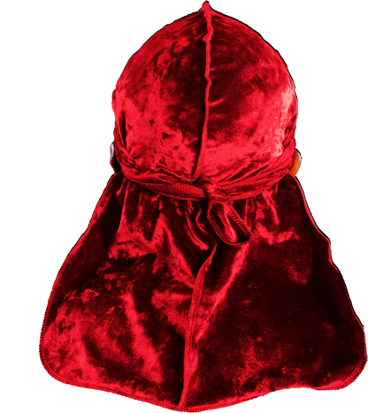 Premium Crushed Velvet Red Durag