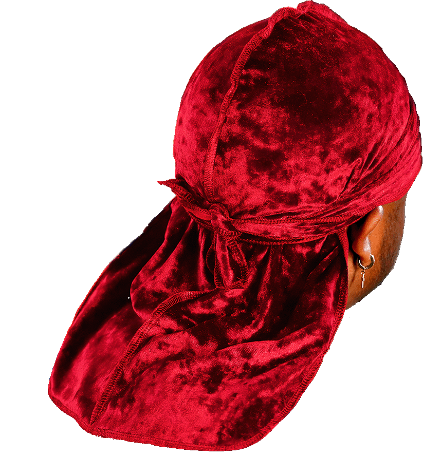 Premium Crushed Velvet Red Durag