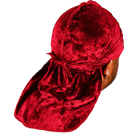 Premium Crushed Velvet Red Durag