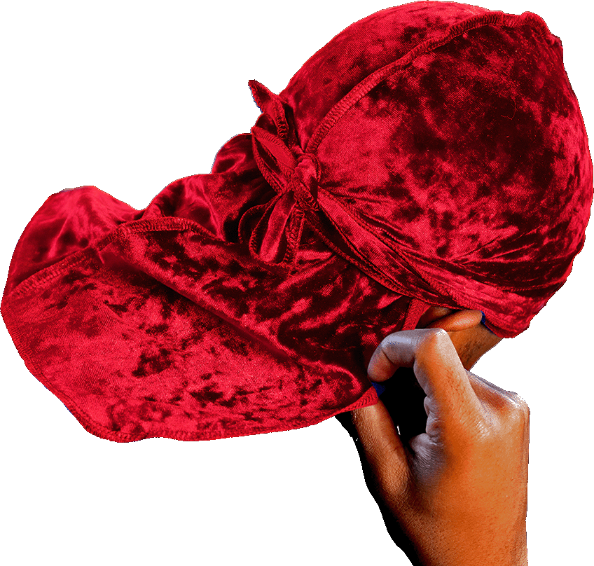 Premium Crushed Velvet Red Durag