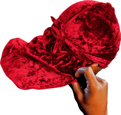 Premium Crushed Velvet Red Durag