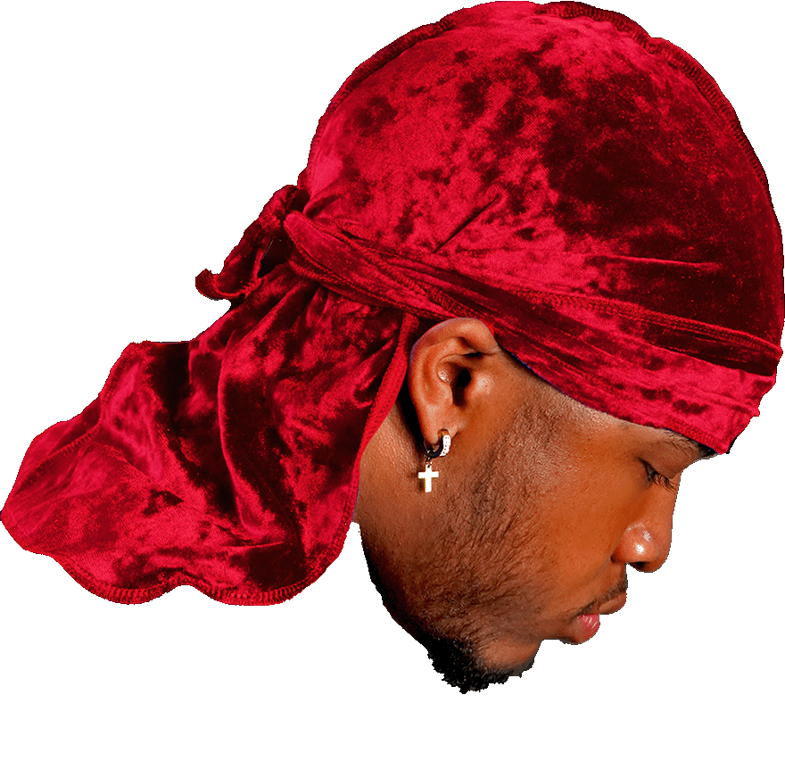 Premium Crushed Velvet Red Durag