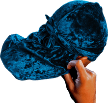 JagRags Crushed Velvet and Teal Durag for Men