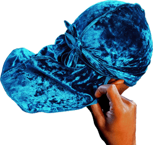 JagRags Crushed Velvet and Turquoise Durag for Men