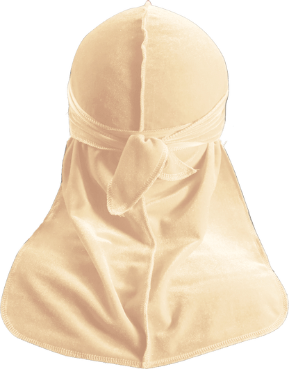 Premium Cream Khaki Velvet Durag