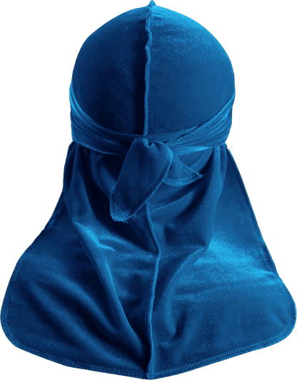 Premium Turquoise Blue Velvet Durag