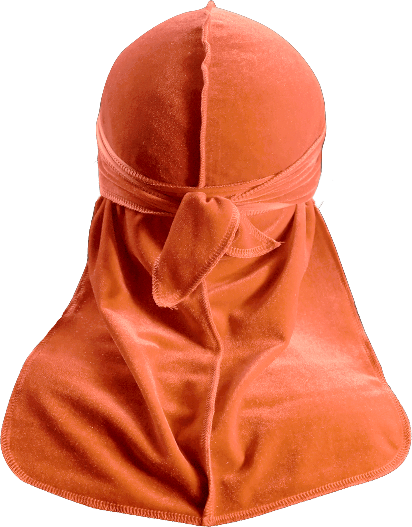 Premium Peach Orange Velvet Durag