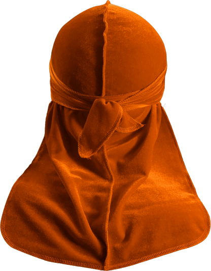 Premium Orange Velvet Durag