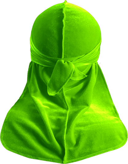 Premium Lime Velvet Durag