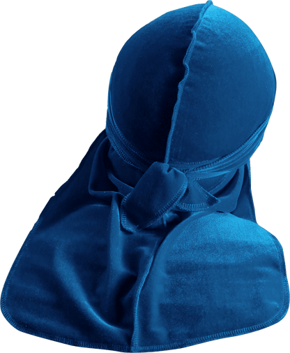 Premium Turquoise Blue Velvet Durag