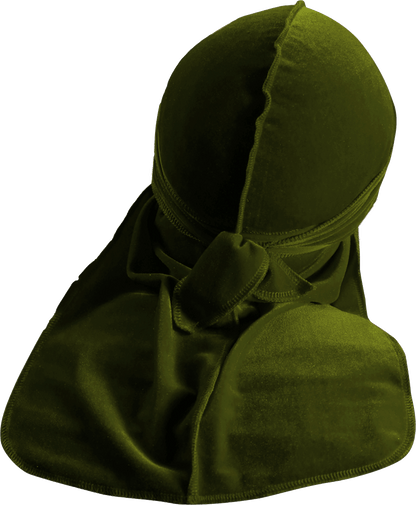 Premium Olive Green Velvet Durag