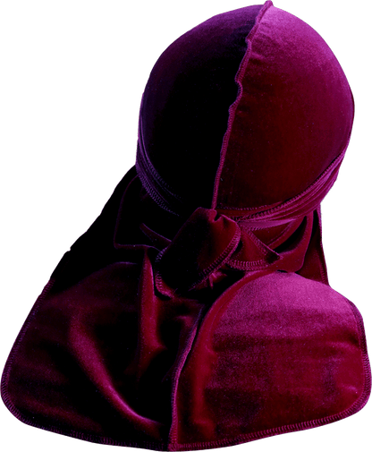 Premium Maroon Red Velvet Durag