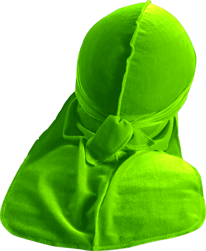 Premium Lime Velvet Durag