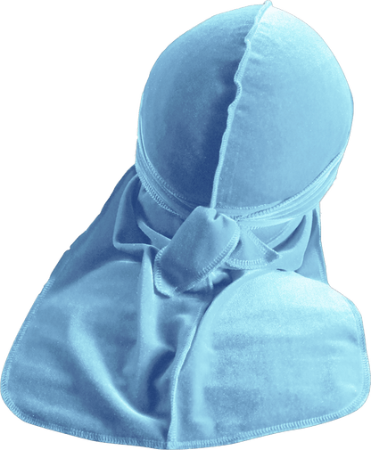 Premium Baby Blue Velvet Durag