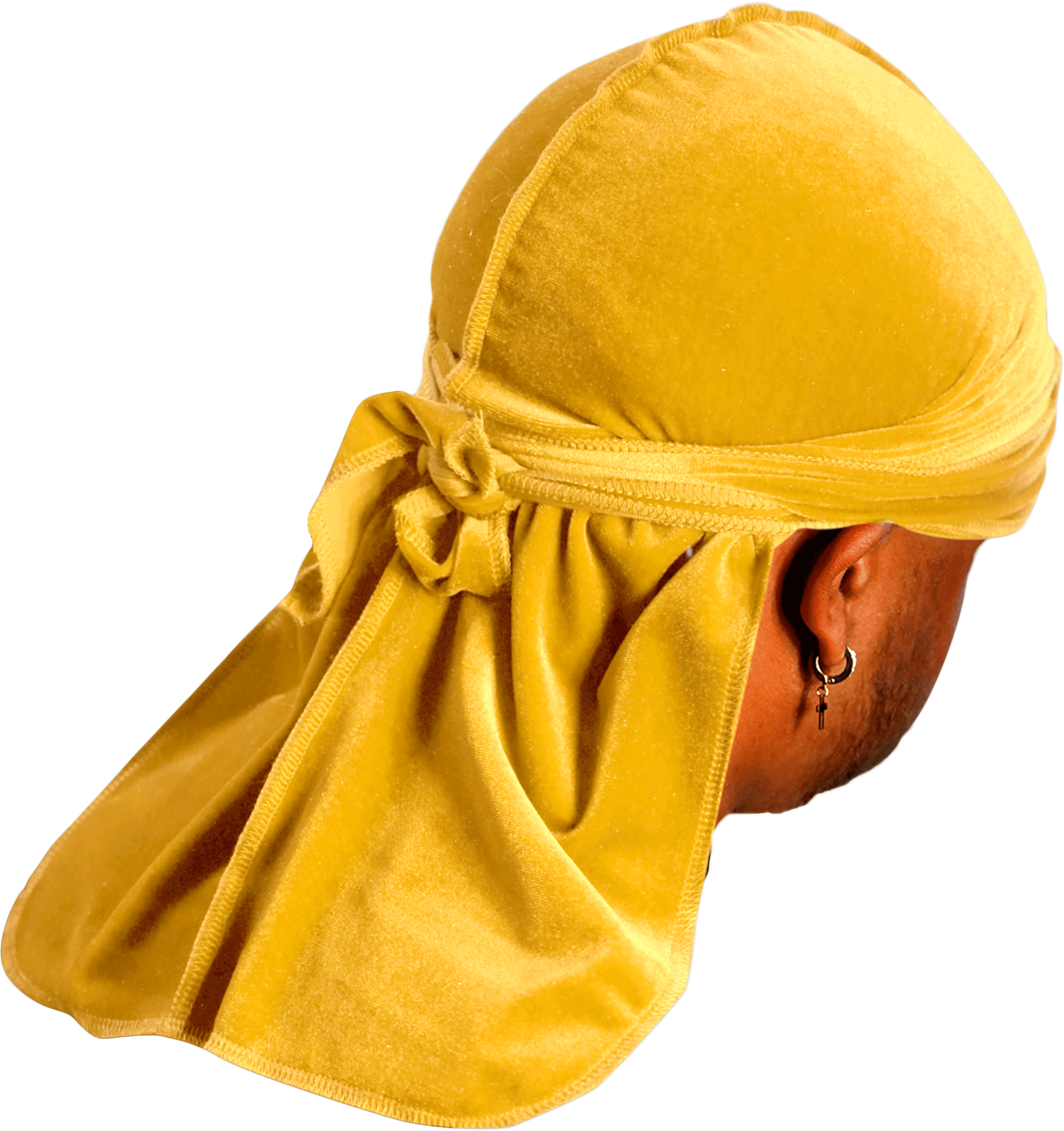 JagRags Premium Canary Yellow and Velvet Durag for Men