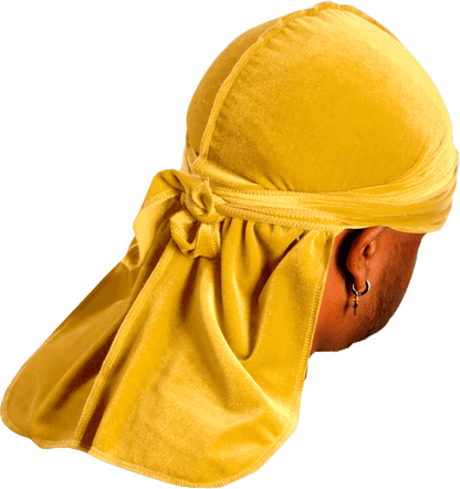 Premium Yellow Velvet Durag