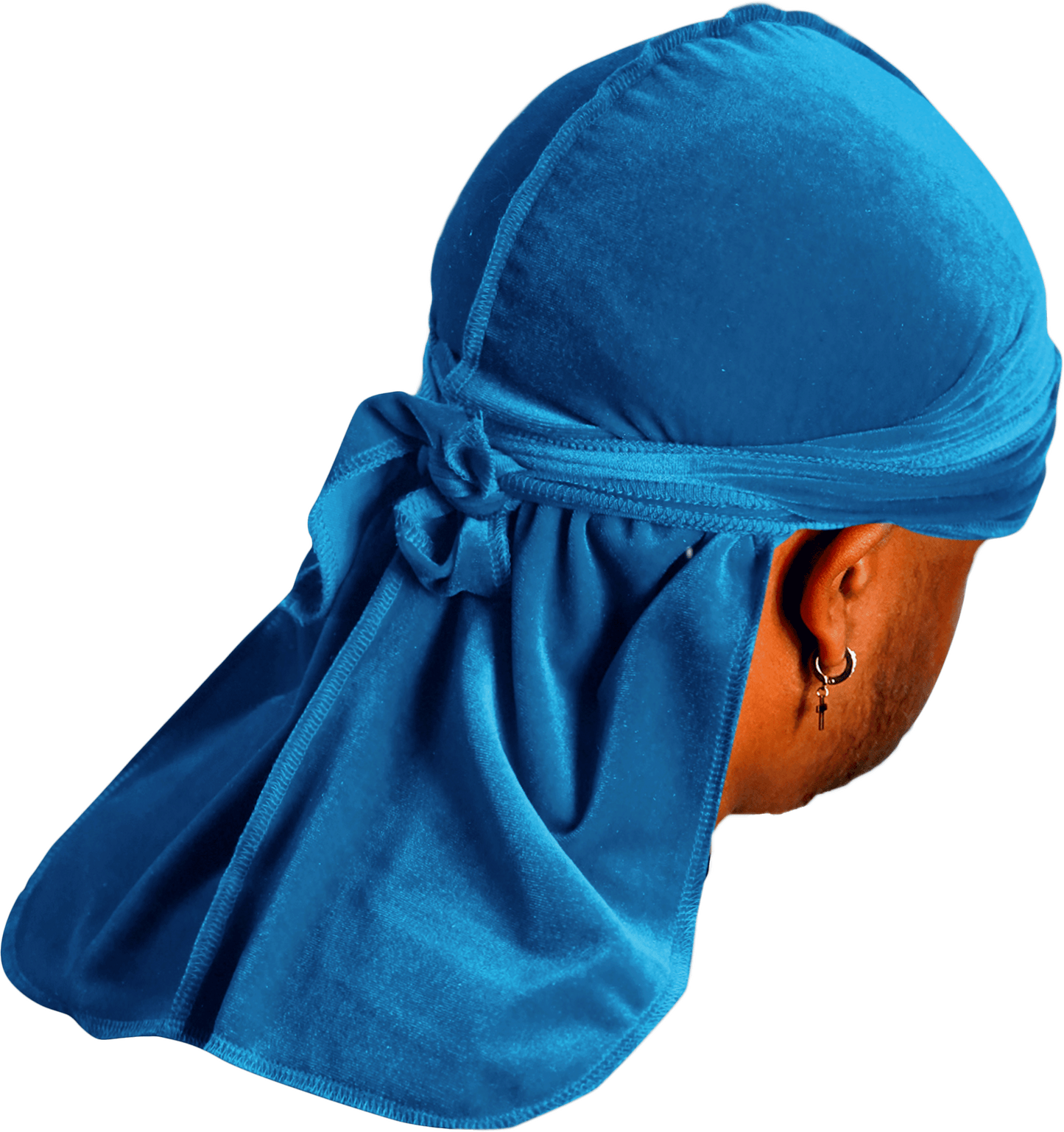 Premium Turquoise Blue Velvet Durag