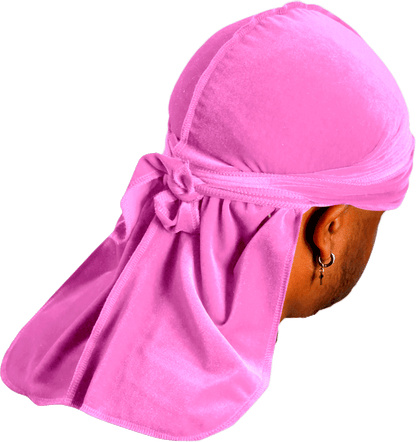 Premium Powder Pink Velvet Durag