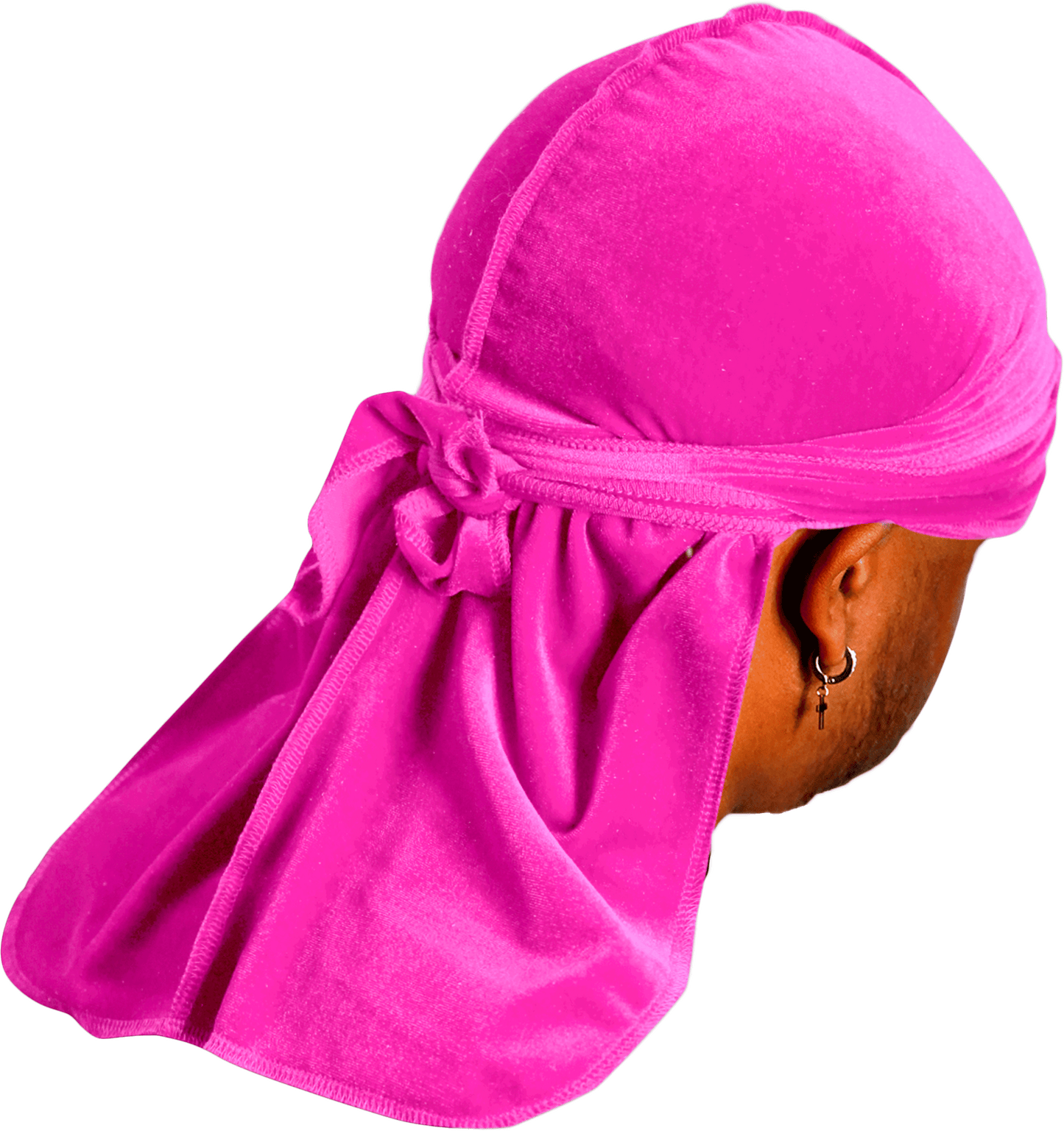 Premium Pink Velvet Durag