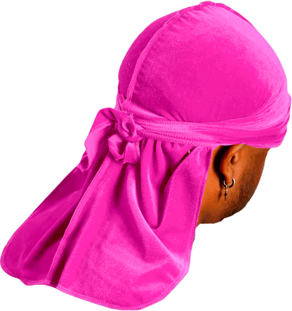 Premium Pink Velvet Durag