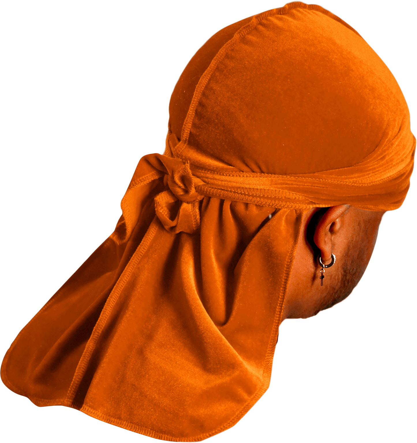 Premium Orange Velvet Durag