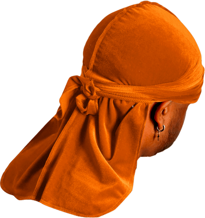 Premium Orange Velvet Durag