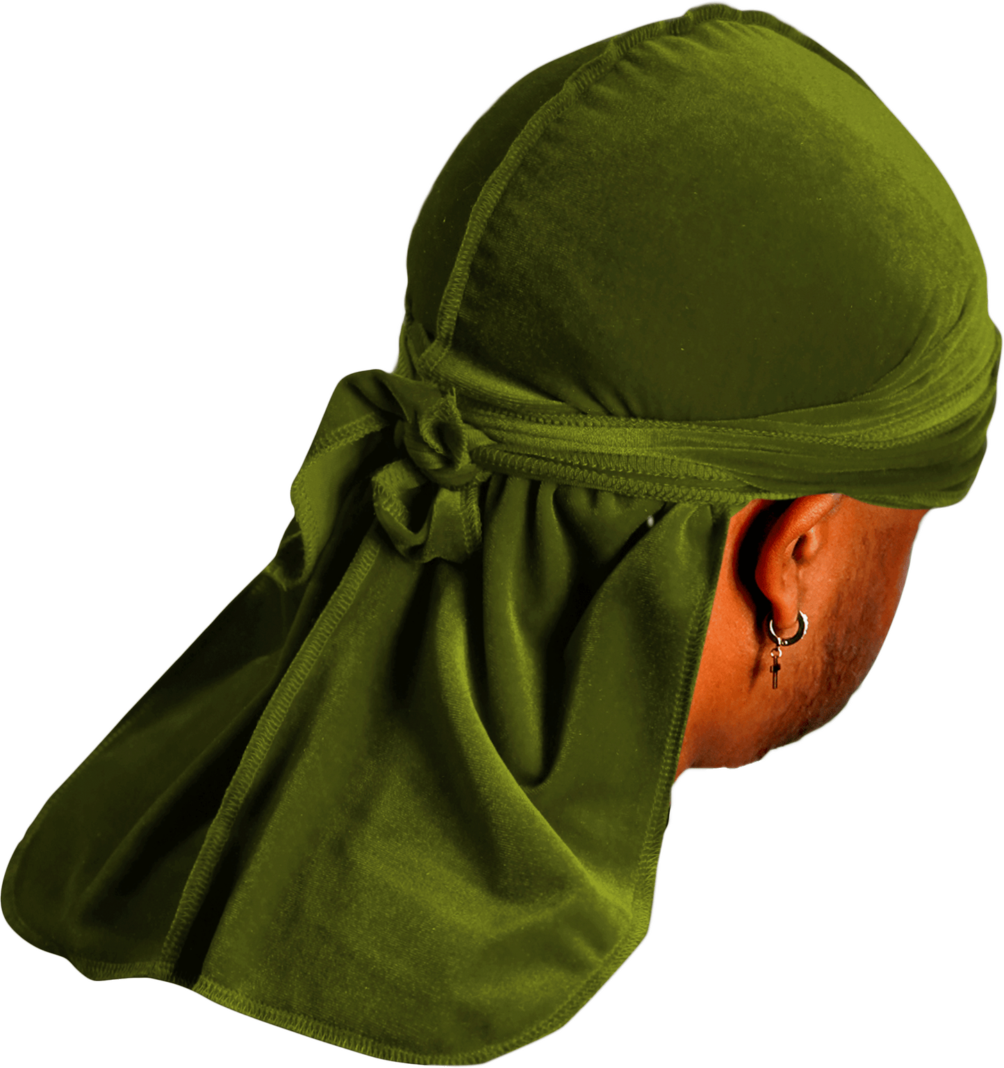 Premium Olive Green Velvet Durag
