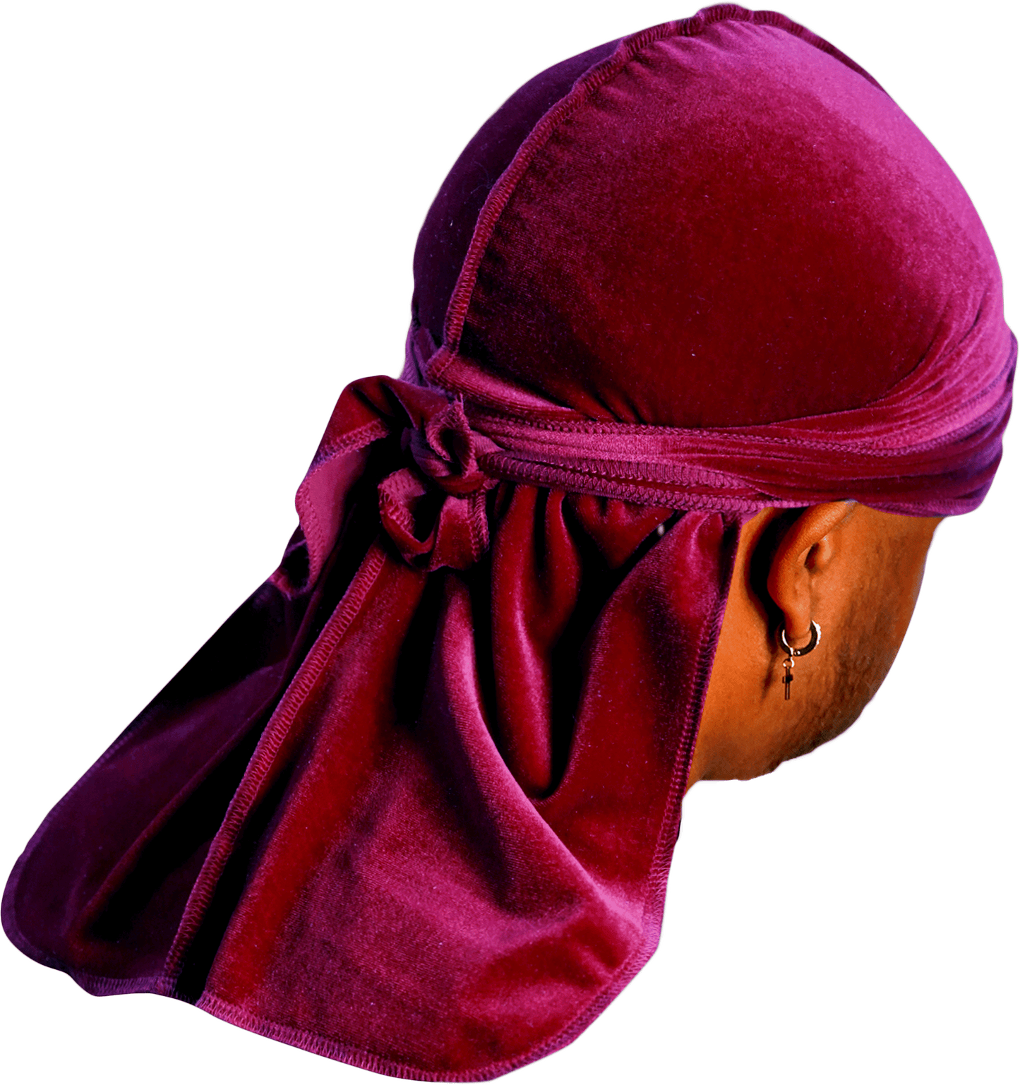 Premium Maroon Red Velvet Durag