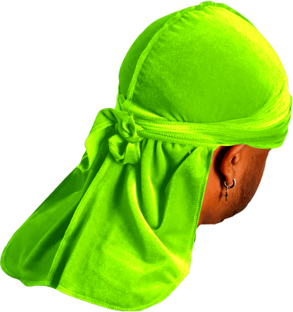 Premium Lime Velvet Durag