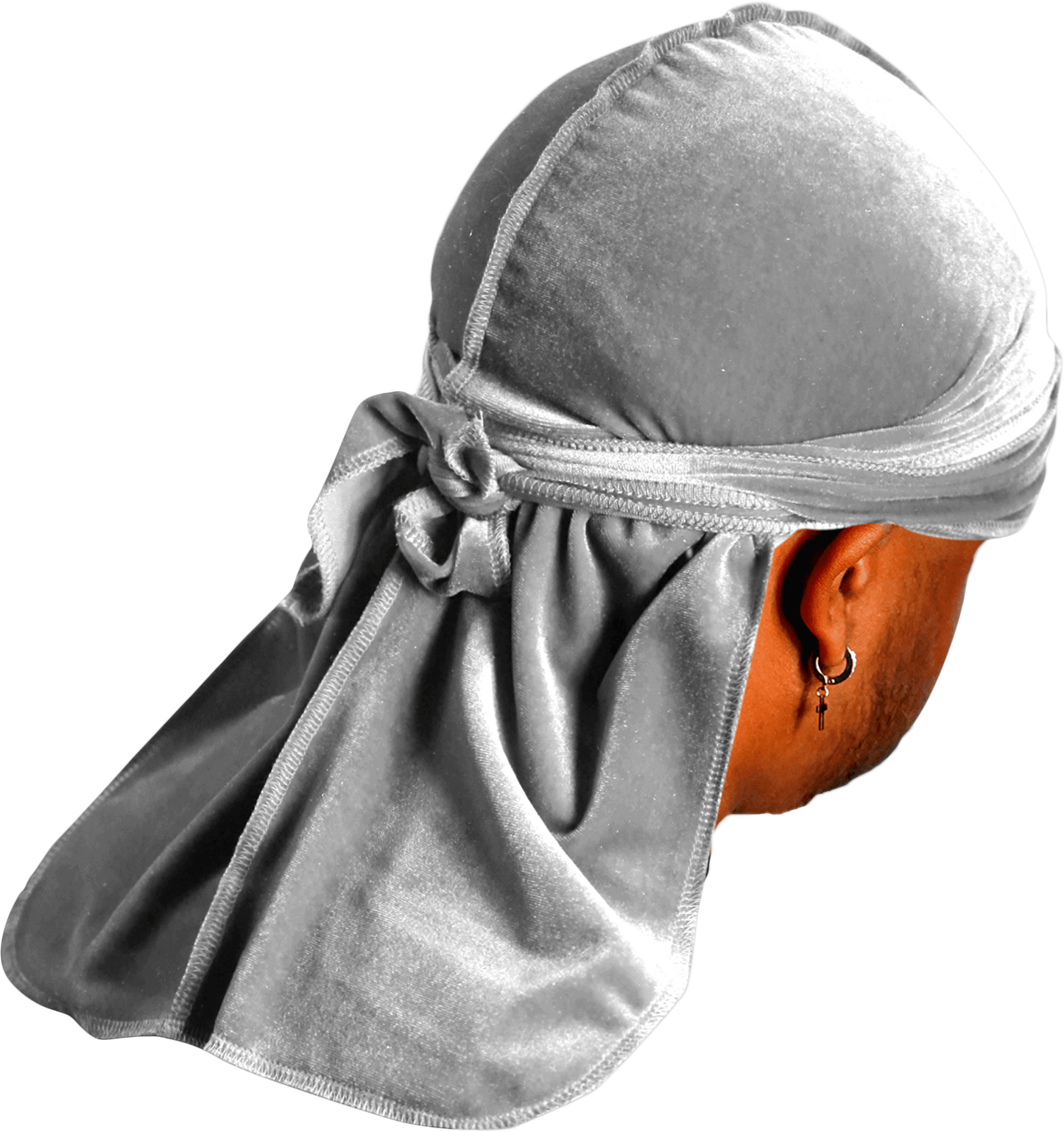 Premium Grey Velvet Durag