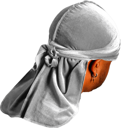 Premium Grey Velvet Durag
