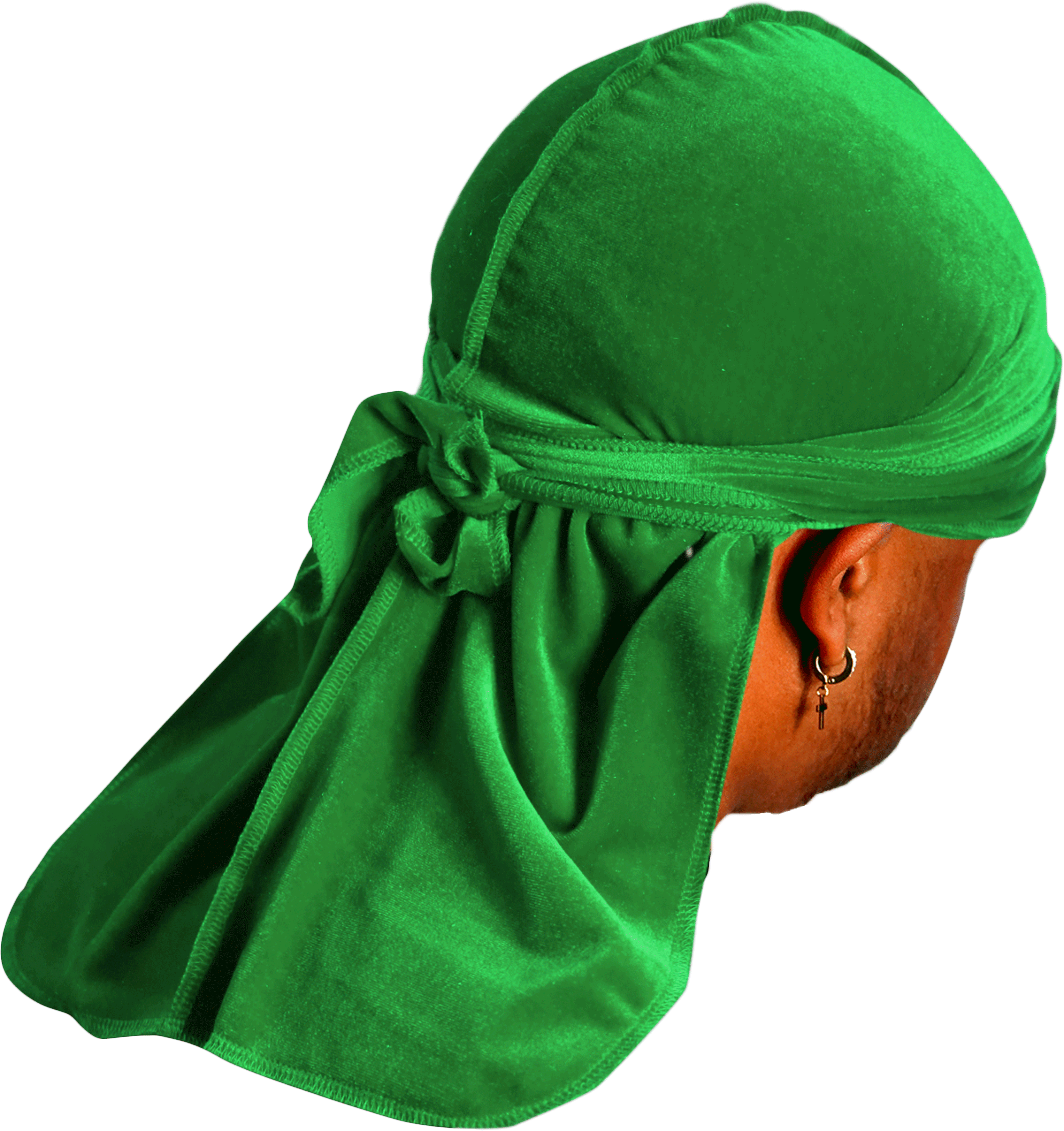 JagRags Premium Green and Velvet Durag
