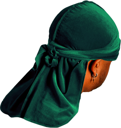 Premium Forest Green Velvet Durag