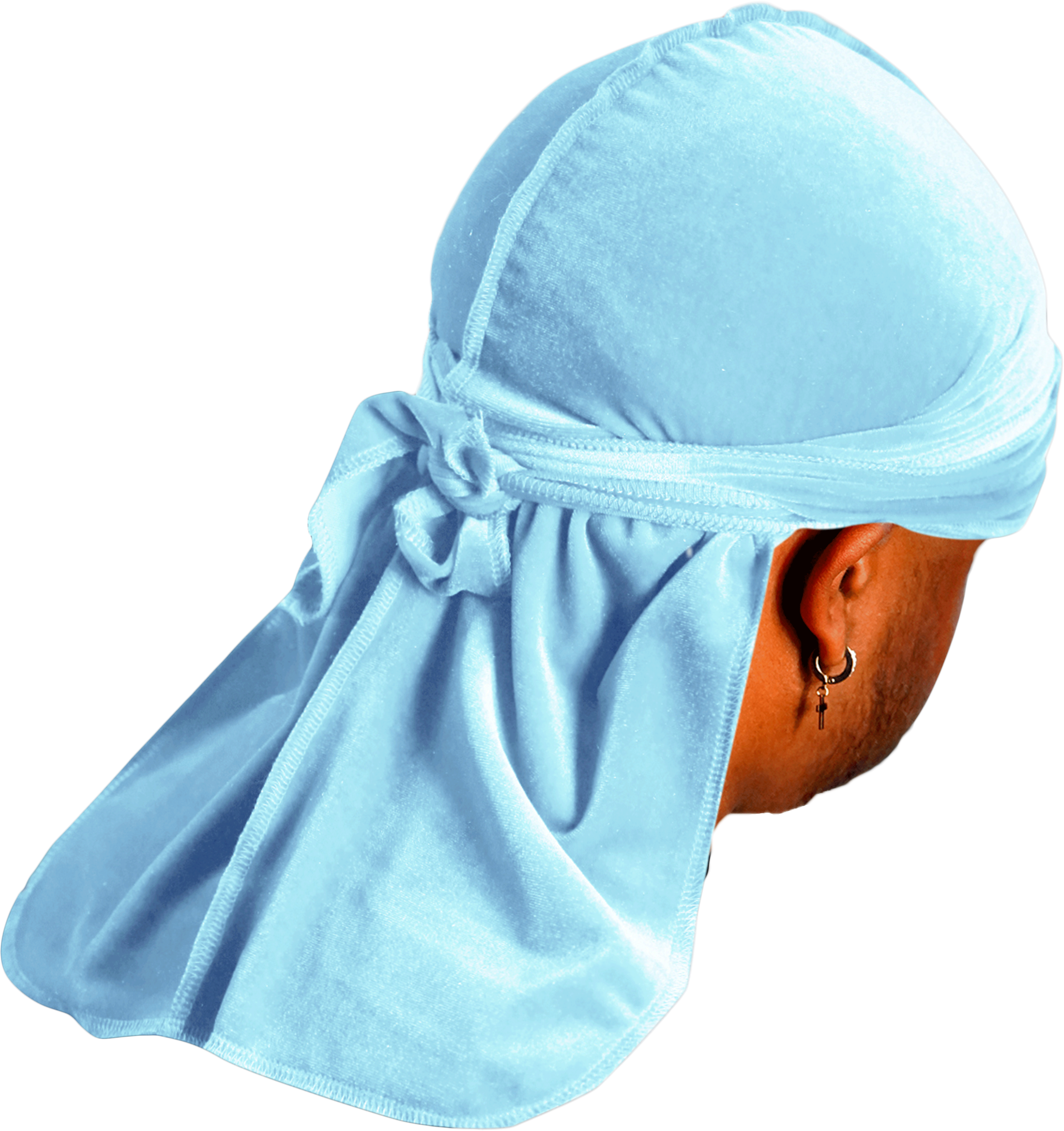 JagRags Premium Baby Blue and Velvet Durag