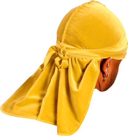 Premium Yellow Velvet Durag